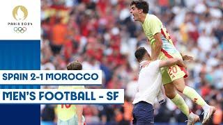  Spain edge past Morocco  in Men's Football Semi-Final | Paris 2024 Highlights