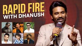 Rapid Fire with Actor Dhanush @ Raayan Pre-Release Event | Pawan Kalyan, Jr NTR | Gulte.com