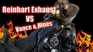 Harley Reinhart Exhaust vs Vance and Hines Exhaust on a 2020 Harley Davidson Road Glide