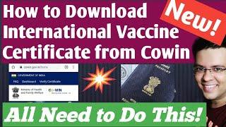 How to Download Cowin international certificate download | International Travel Vaccine Certificate