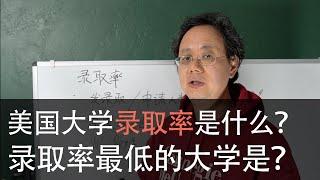 第六十三期【美国大学的录取率是什么？录取率最低的大学是？】