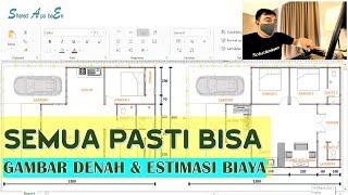 Cara Desain Denah Rumah -  Dengan Ms Excel Beserta Estimasi Biayanya