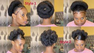 QUICK AND EASY NATURAL HAIRSTYLES FOR SHORT AND MEDIUM 4a/4b/4c NATURAL HAIR | Styling My Own  Hair