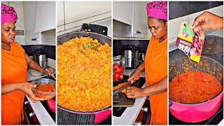 Preparing delicious jollof rice for the family , Day in the life of mom of 4