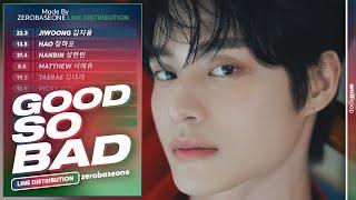 ZEROBASEONE - GOOD SO BAD | Line Distribution