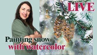 How to paint snow with white gouache: live demo and paint-along