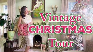 Full Christmas Home Tour - Decorating With Vintage Thrift Decor - Budget Friendly Luxe Style