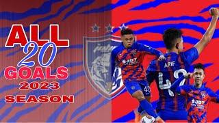 ARIF AIMAN HANAPI 20 GOL LIGA SUPER PIALA FA & PIALA MALAYSIA 2023 | JDT FC | MALAYSIAN WONDERKID