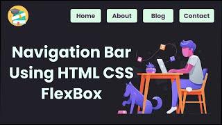 How To Make Nav Bar in HTML Using Flexbox | Tech2 etc