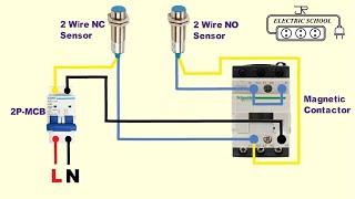 2 wire proximity sensor magnetic contactor connection