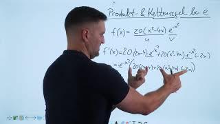 Produkt- & Kettenregel bei e-Funktion Beispiel | Mathe by Daniel Jung