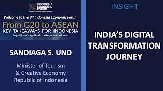 Sandiaga S Uno on India - Indonesia collaboration for Digital Transformation