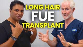 Long Hair FUE for Hair Transplant Surgery