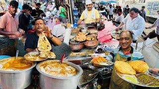 50/- Rs Unlimited Food In Delhi | Best Chole Bhature In Delhi | Dhaba Food | Delhi Street Food