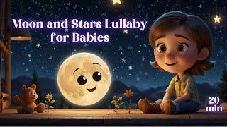 Moon and Stars Lullaby for Babies | Soothing Voice & Relaxing Sleep Music