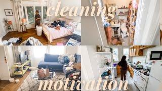 Messy To Clean | MOTIVATIONAL SPEED CLEAN WITH ME | One Bedroom Apartment Los Angeles