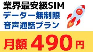 業界最安級 月額490円 データー使い放題 音声通話SIM ロケットモバイル 神プランが密かに大幅値下げ まったく話題になってませんが、なかなか面白くないですか？ 使い方次第でいろいろ使えそう