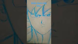 only use blue colour drawing goku  dw madhur #viral #art #easy #anime #goku #dbz #shorts #drawing