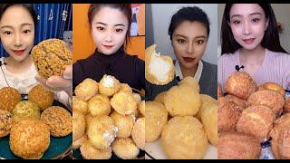 ASMR Chinese Mukbang Cream Puff奶油泡芙吃播［Eating Sounds］