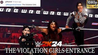 WWE 2K24 The Violation Girls Entrance @lKannxl Characters | REW Dynamite CAW Universe Series (RD)