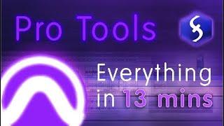 Pro Tools - Tutorial for Beginners in 13 MINUTES!  [ COMPLETE ]