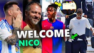 MESSI'S REACTION! PSG stealing from Barça? Nico to Barça! Flick Surprised  - Prodigy DECEIVES