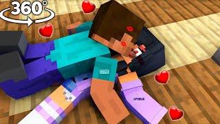  APHMAU KISS STEVE (NEW BOYFRIEND) - Minecraft 360° !