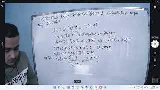 9. Horizontal base shear coefficient calculation using NBC 105:2020