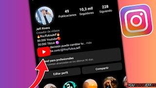 Poner mi Canal de Youtube en Instagram 2024 🟣