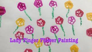 Lady Finger Flower Painting