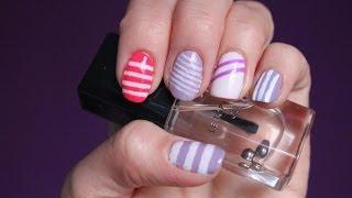 Striped nails tutorial - 5 easy ideas