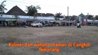 Kuliner dan wahana mainan di Cangkol Bekonang