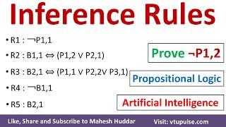 4. Given Knowledge Base Prove Statement Inference Rules Propositional Logic AI by Mahesh Huddar