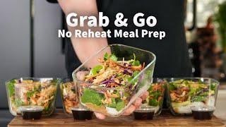 The Easiest Meal Prep To Take Out The House | Satay Chicken Rice Noodle Bowl