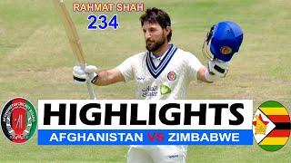 AFGHANISTAN VS ZIMBABWE 1ST TEST MATCH DAY 4 FULL HIGHLIGHTS 2024 | AFG VS ZIM DAY 4 TEST 1