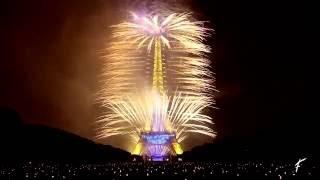 Bastille Day in Paris: the Eiffel tower fireworks