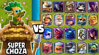 SUPER CHOZA de DUENDES vs TODAS LAS CARTAS | CHOZA FIESTERA | DESAFIO de CLASH ROYALE