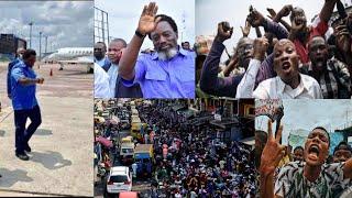 02/12 SUIVEZ L'ARRIVEE DE JOSEPH KABILA A KINSHASA CE MATIN, LA POPULATION DE KIN TRES MOBILISEES