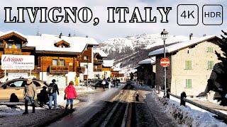 Livigno, Italy ️Day Walking Tour | Duty Free City in Swiss BorderWinter 2023 | 4K HDR 60fps