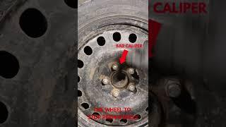 Bad caliper quick diagnosis #carrepair #cartips #shorts