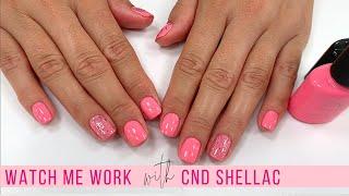 Full Salon Step-by-Step Manicure* w/CND Shellac *non invasive [Watch Me Work] 