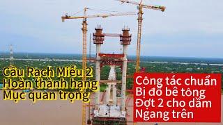 Toàn cảnh cầu Rạch Miễu 2 sáng ngày 22/7/2024