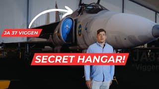 Visiting a SECRET Air Force HANGAR - Viggen Draken Sk60 and more!