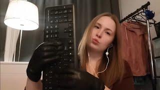 ASMR some random triggers with leather gloves!