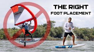 The right foot placement | WING FOIL