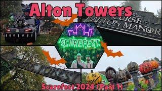 Alton Towers Vlog | Scarefest 2024 - Part 1 | Halloween | Nemesis | Wickerman | Alton Towers Hotel