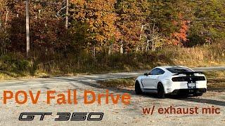 Shelby GT350 POV Fall Drive w/exhaust mic