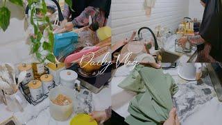 Daily Vlog Irt  Aktivitas ibu rumah Tangga ️ bersih-bersih dapur minimalis, Unboxing jilbab harian