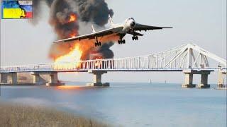 The Crimean Bridge is gone forever! US F-16 pilots burned 870 tons of Russian ammunition!