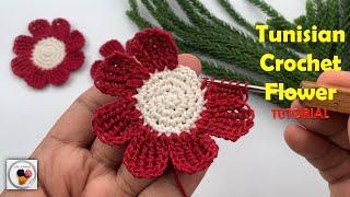 Tunisian Crochet Flower Tutorial: Step-by-Step Guide for Beginners | Crochet Flowers DIY